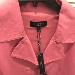 Pink 3/4 sleeve lined jacket